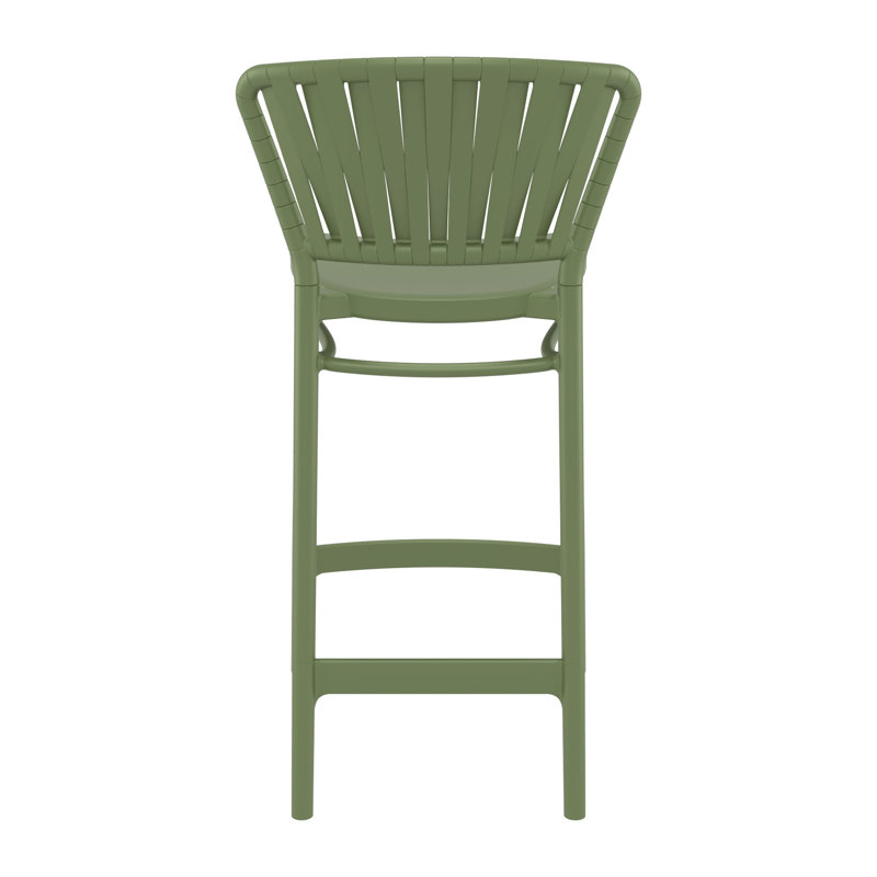 Tabouret de bar d'extérieur Newport, 25.6", Vert olive