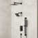 DualJetSpa Pressure-Balanced Shower System, Dual Wall Mount Showerheads with Slide Bar Handheld Spray