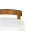 Tabouret de bar d'intérieur en bois à dossier bas, finition noyer, ensemble de 2
