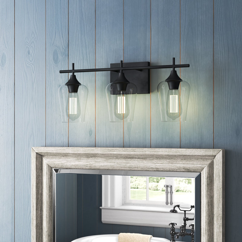 Breena Dimmable Vanity Light in English Bronze, Clear, English Bronze