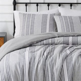 Ensemble d'édredon en coton 3 pièces gris