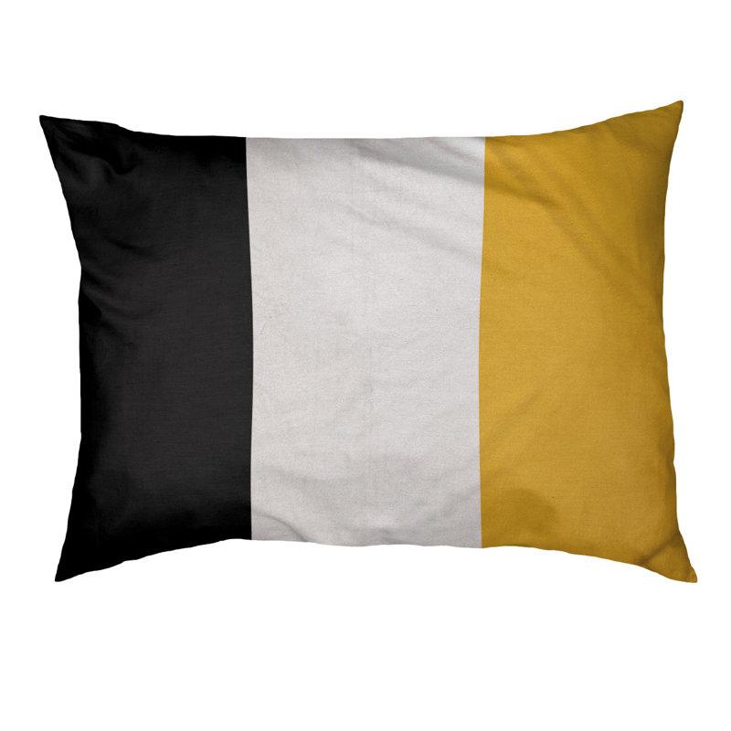 Coussin Detroit, Extra large (50" W x 40" D x 7" H), Maroon/Yellow/White