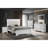 White Faux Leather Tufted Headboard 1Pc Queen Size Bed W LED Bedroom Furniture White Unique Texture FB Solid Wood-1491209219