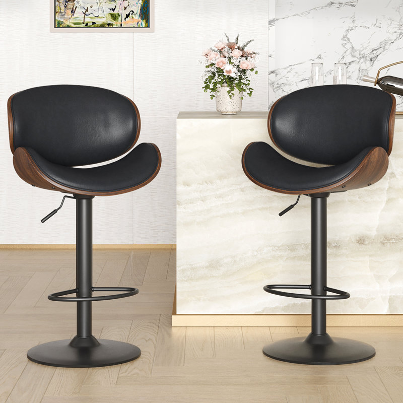 Tabouret de bar pivotant Modern, Noir