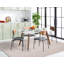 Tapis gris / ivoire en coton tissé à plat à la main Akihito-1129541120