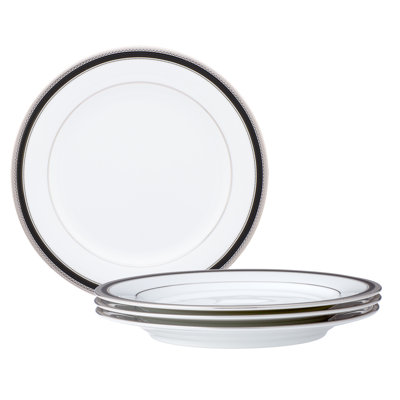 Noritake Austin Platinum Set Of 4 Salad Plates, 8-1/4"
