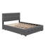 Grand lit plateforme tapissier avec 2 tiroirs et un lit gigogne-250563763