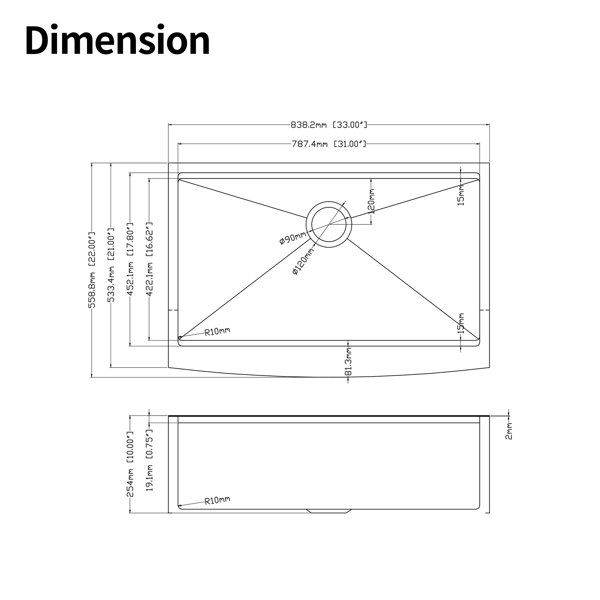 Dimensions du produit