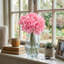 Bouquet de fleurs artificielles en soie artificielle 5 têtes-1017202527