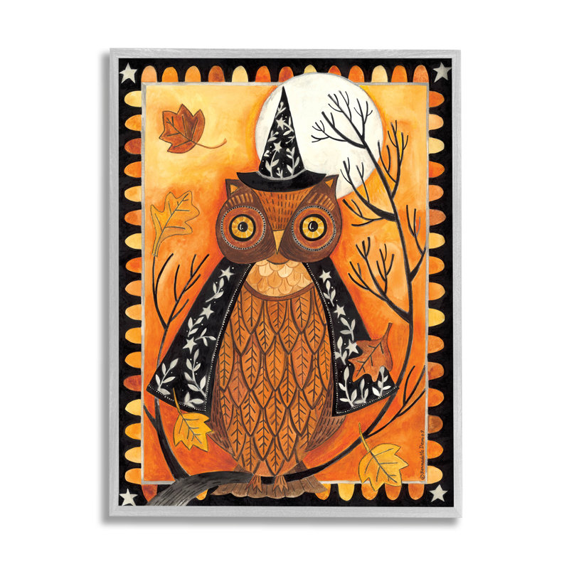 Lune des Chouettes d'automne - 136, H 14 po x l 11 po x P 1,5 po, Estampe numérique Farmhouse