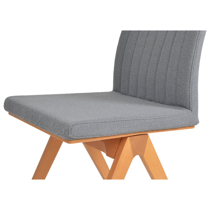 Chaise Zeyno Fino, Boucle gris, Naturel