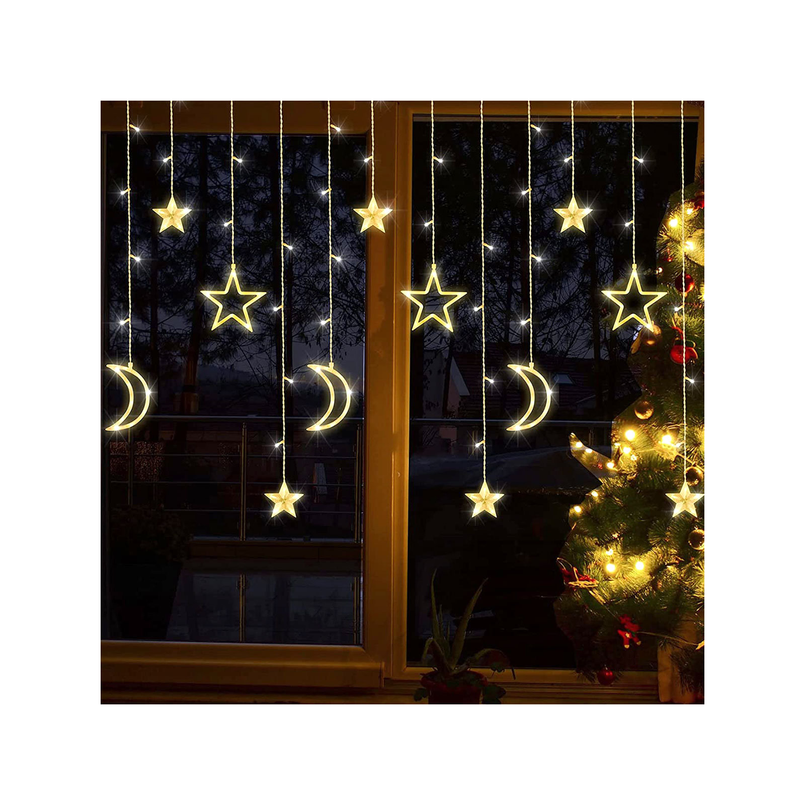 LED Icicle Lights, Beige