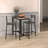 3 Piece Bar Table and Chairs, Industrial Dining Table Set for 2, Counter Height Kitchen Table with Bar stools