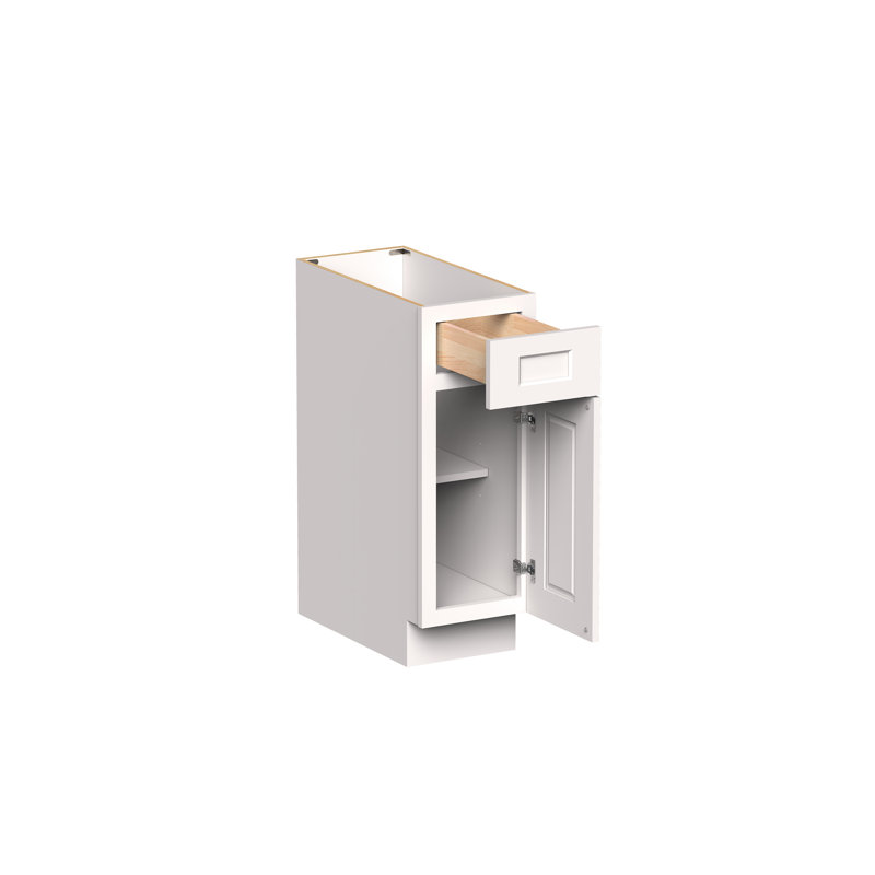 DL Cabinetry (prêt à assembler) Armoire de base de style Shaker de 9 à 21 po l 12 po x H 34,5 po x P 24 po - blanc Shaker