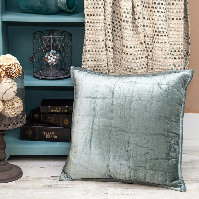 Coussin matelassé Parkus Collection Tusha, Polyester / Bourre en polyester, Écume de mer