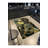 Dark Toned Multi Colored Mixed Shape Section Patterned Creative Modern Decorative Rug Machine Washable-123833655