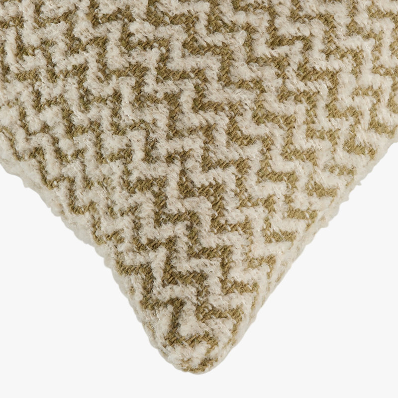 Chevron Pillow Cover & Insert, Green/White