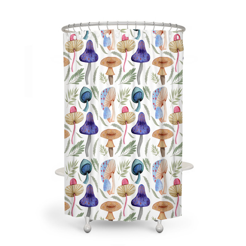 Rideau de douche simple avec crochets, H 93 po x l 70 po