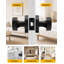 Boutons de porte de garde-robe noirs, boutons de porte intérieurs noirs en alliage de zinc robuste, poignées de porte d'intérieur pour couloir, placard, réversible, installation facile (paquet de 3)-131151540-131151541
