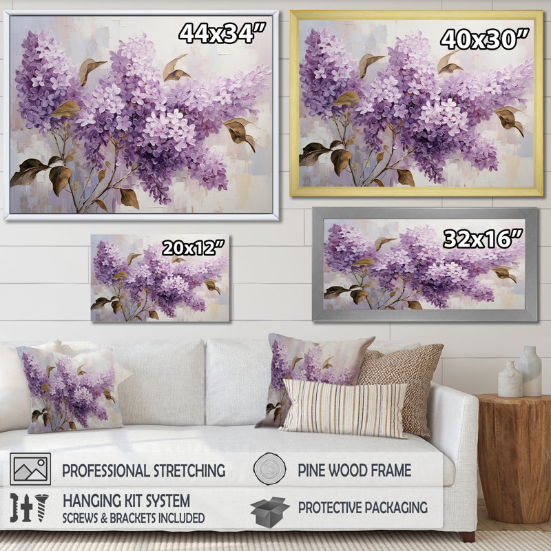 Pastel Lilac Dreams II - reproduction sur toile, Toile tendue, H 30 po x l 40 po