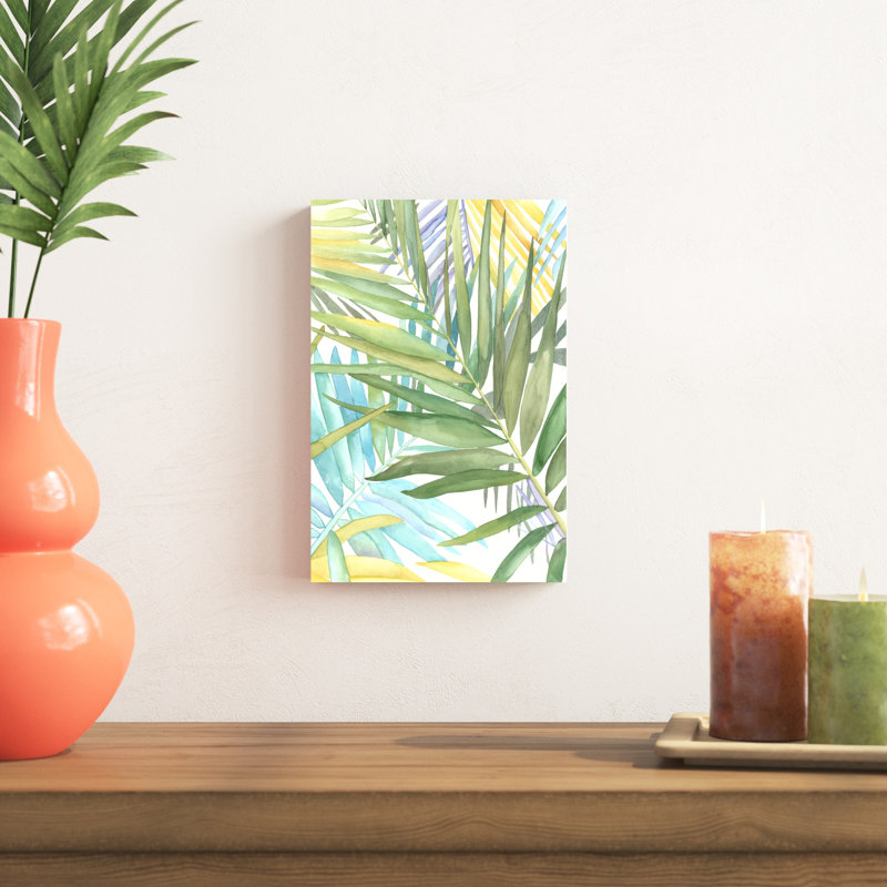 «Tropical Pattern II», peinture sur toile, H 12 po x l 8 po