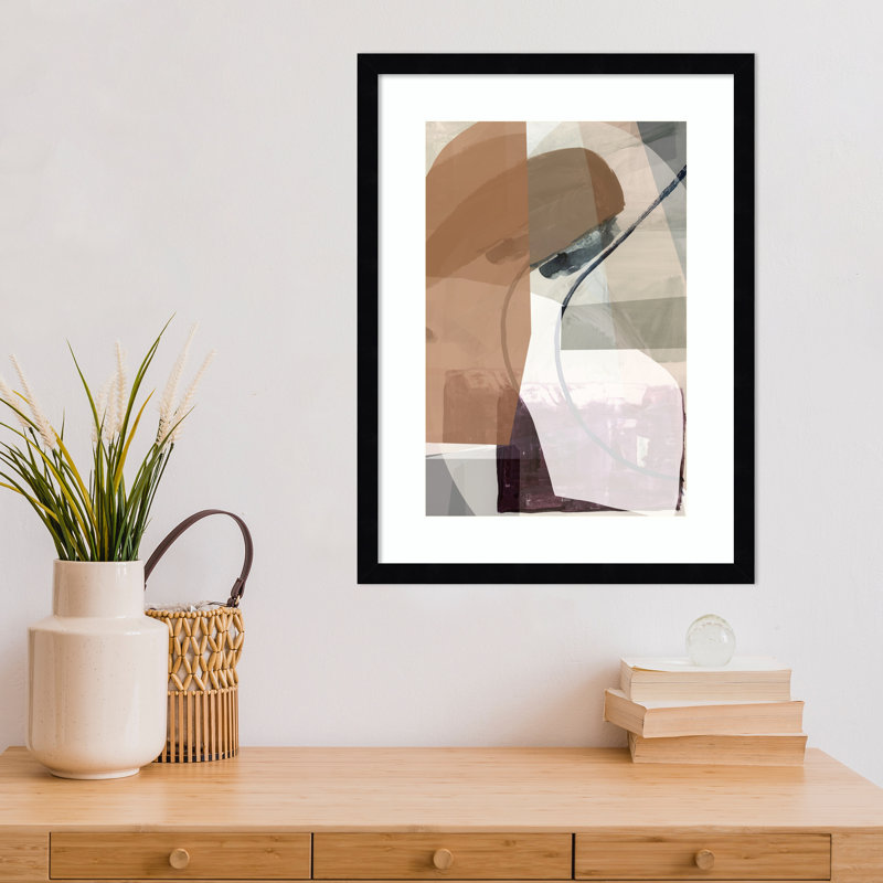 Impression sur bois encadrée «Subversive Comfort 1» par Grieco, H 21 po x l 16 po, Noir Svelte