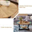Table basse ronde en bois pour le salon, table basse rustique circulaire à 2 niveaux avec rangement, bureau en bois véritable avec structure en métal, conception à motifs radiaux