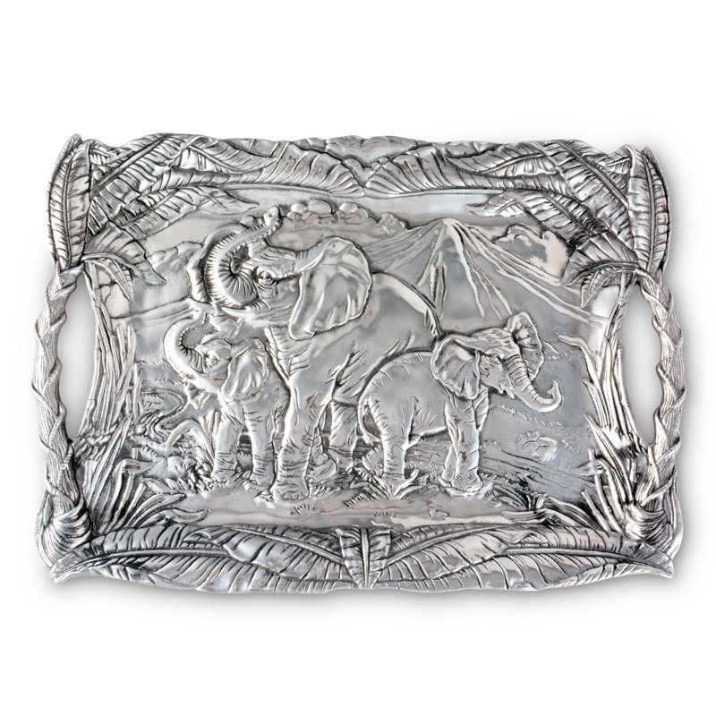 Elephant Metal Decorative Tray