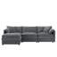 Canapé modulaire en chenille de 103,5 po avec assise profonde et large, ensemble de canapé en forme de L avec coussins doubles-687116259