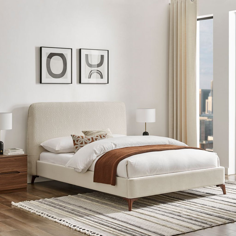Upholstered Bed, Natural, King