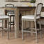 Tabouret 1PC avec siège et dossier rembourrés
