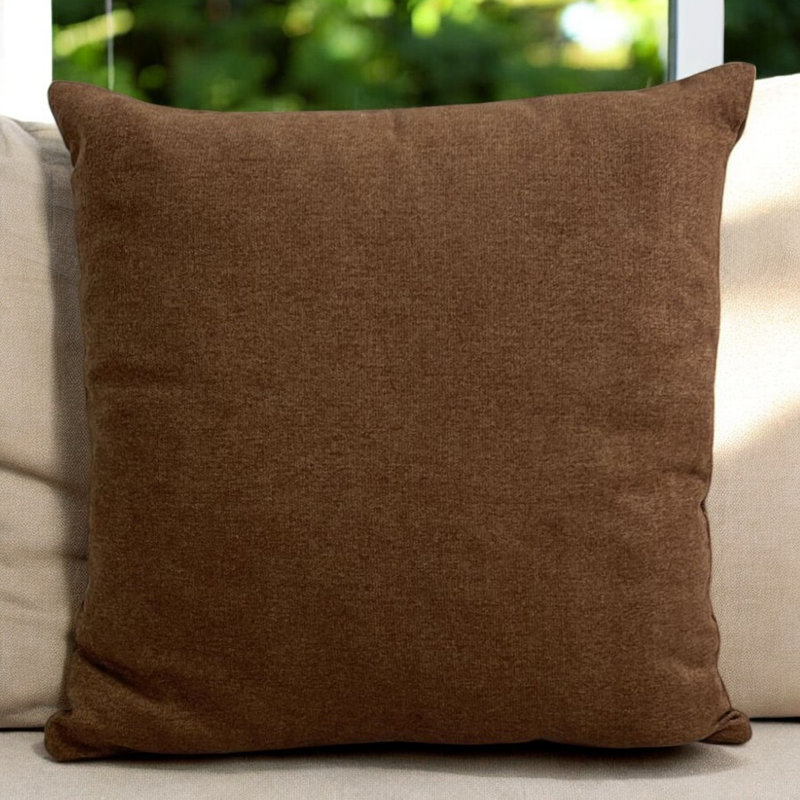 Ruthelle Brown Square Throw Pillow Cover