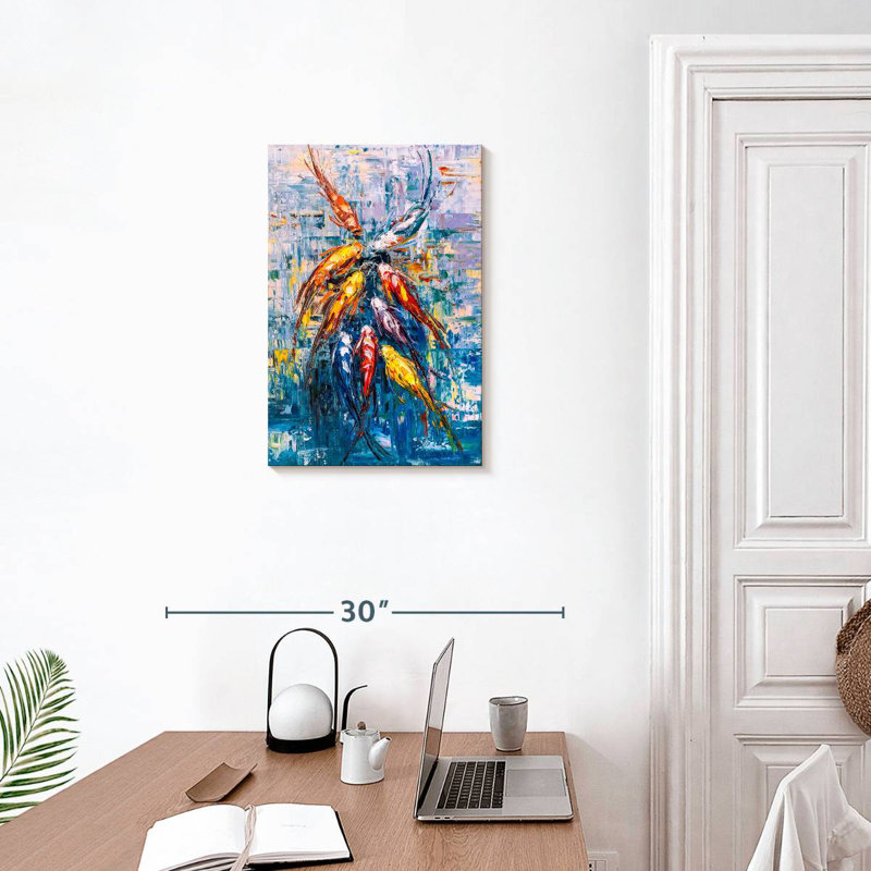 Brampt Abstract Koi Fish, 24" H x 16" W