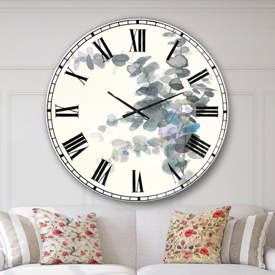 Aquarelle grise grise III - Horloge murale traditionnelle