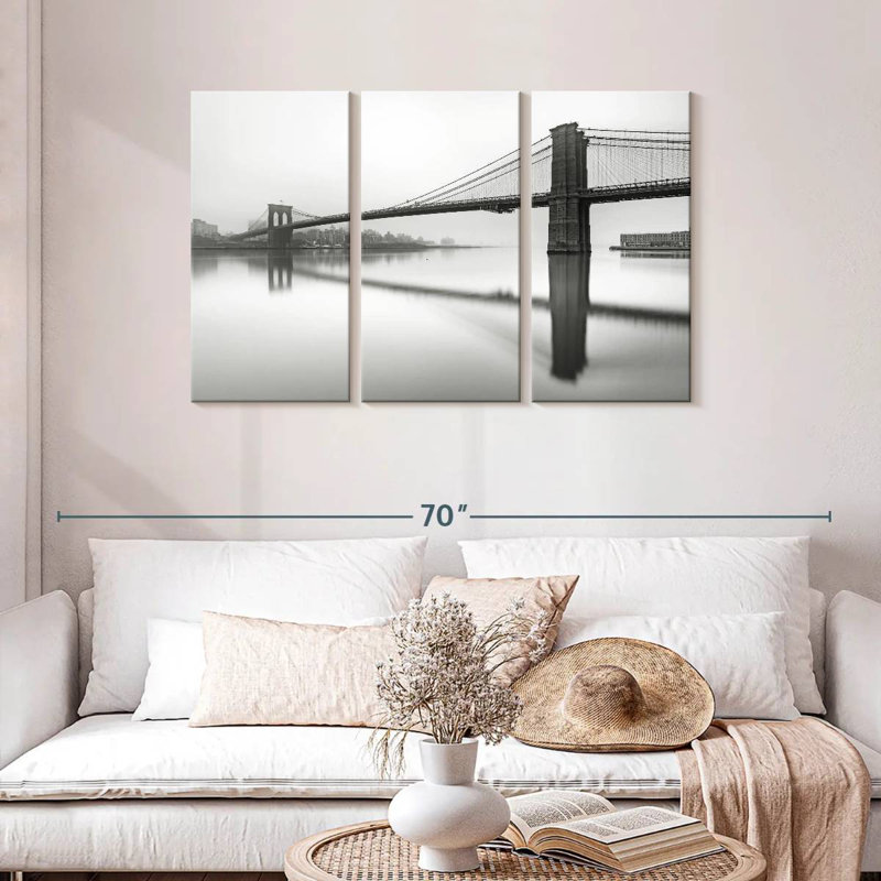 Lilie Hazy Brooklyn Bridge, H 28 po x l 45 po