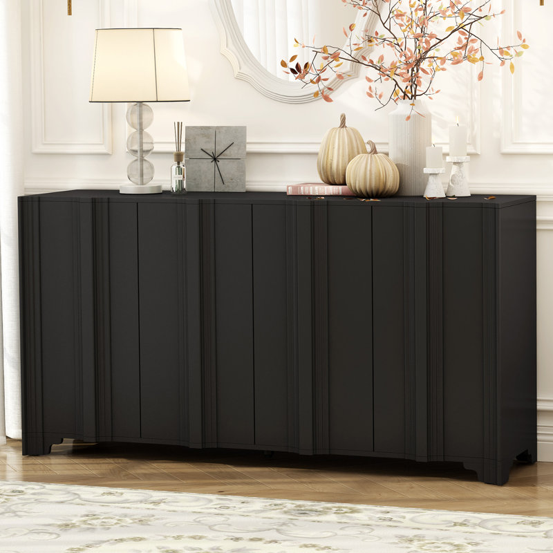 Grote 59.7'' Sideboard With 4 Doors, Black