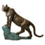 Cougar on a Rock Garden Statue