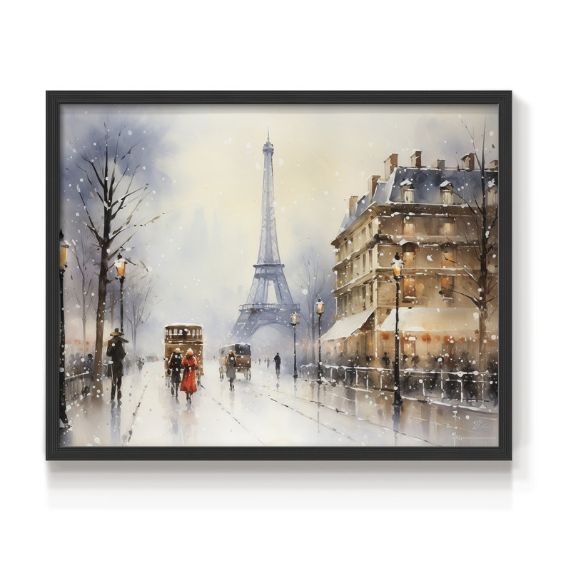Chirstmas Art-CCCXVI -Framed Print - Restickable, H 22 po x l 28 po, Noir, noir, noir, noir