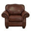 Fauteuil club à accoudoirs roulés en cuir véritable 50 po Somto-20120168
