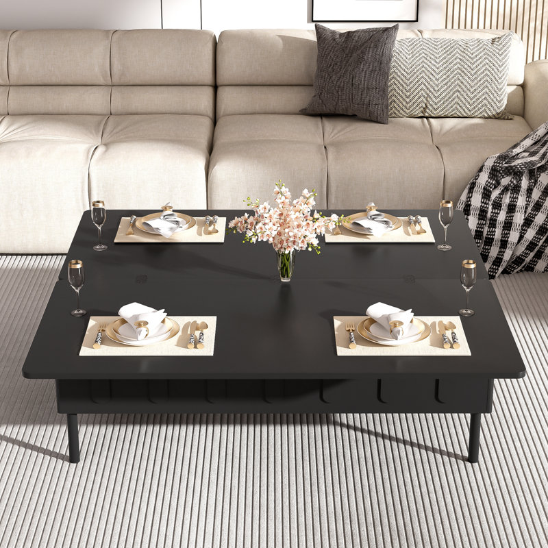 Modern Space Saving Centre Table with Foldable Top
