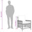  Chaise de jardin avec coussins brun 23,6 x 27,6 x 30,7 po