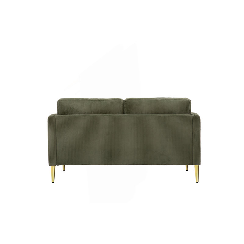 Causeuse moderne, coussins rembourrés moelleux, canapé de salon, Green Polyester