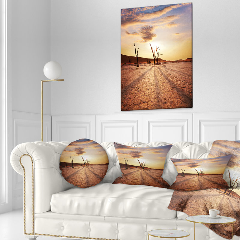 Vue imprenable sur un coussin de la vallée morte, Rectangulaire, 12 po x 20 po