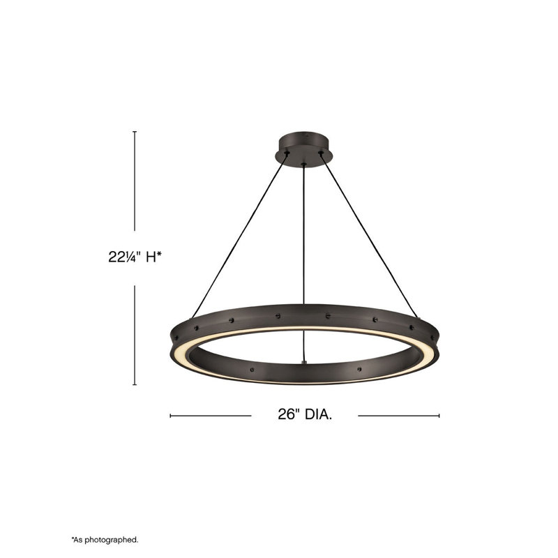 ALTHEA Chandelier, Satin Black, 22.25" H x 26" W x 26" D