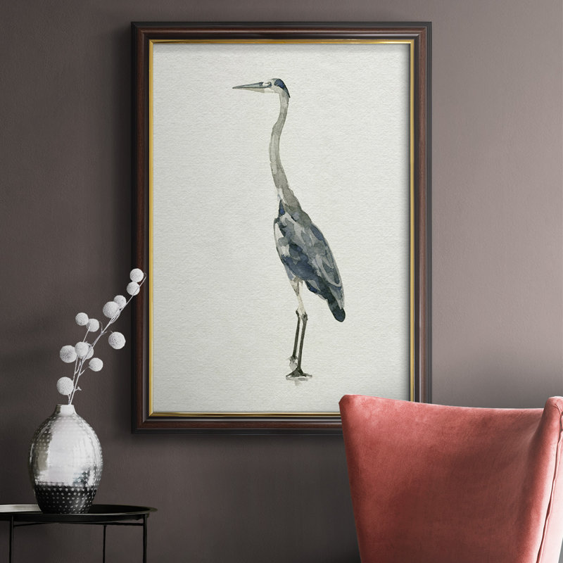 Toile encadrée de qualité supérieure Saltwater Herons II - prête à être accrochée, H 27 po x l 18 po x P 2,5 po