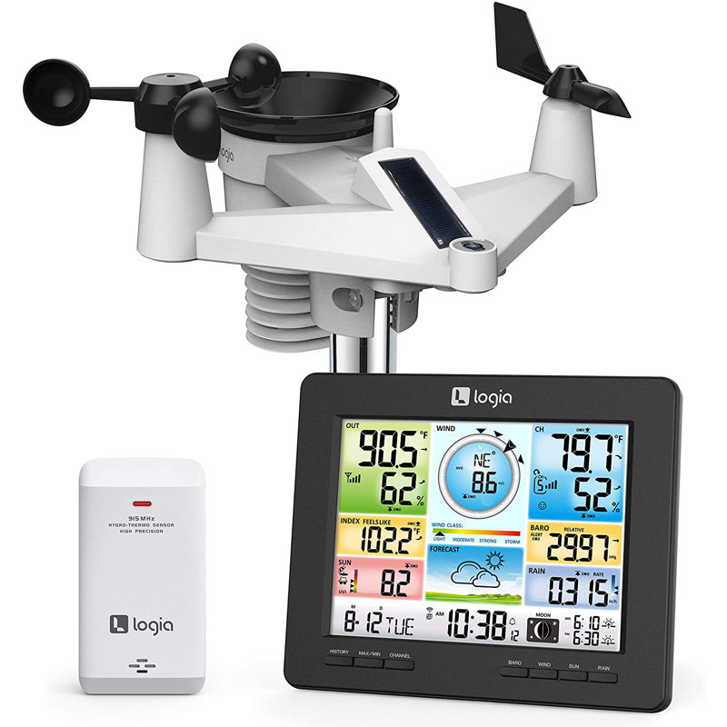 12.7'' Solar Powered Wireless Outdoor Weather Station