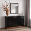Buffet H 39,4 po x l 63 po x P 19,7 po avec 9 tiroirs et plateau d'aspect marbre