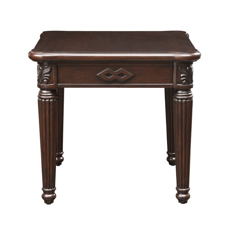 Caudillo Solid Wood Top End Table