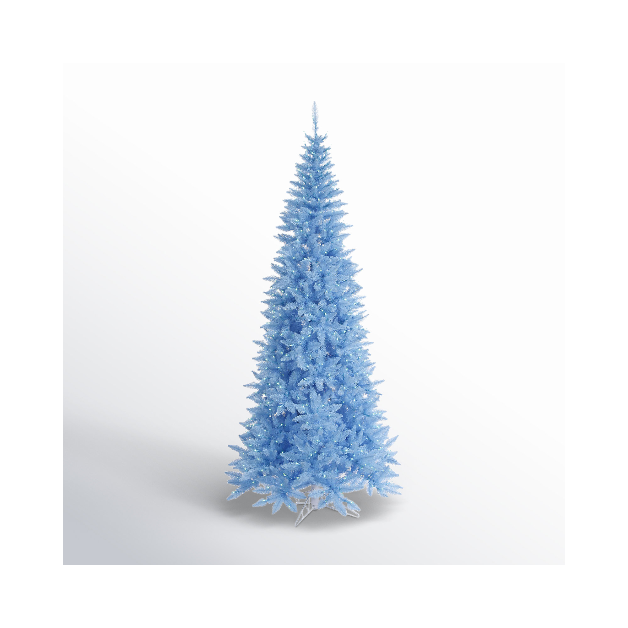 Sky Blue Fir Lighted Artificial Fir Christmas Tree, 7.5' H