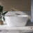 ADECAB 59'' x 31.5'' Acrylic Freestanding Flatbottom Double Ended Soaking Bathtub Gloss White